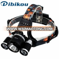 Hot selling super bright 3000 lumens head light rechargeable 4 modes camping led headlamp