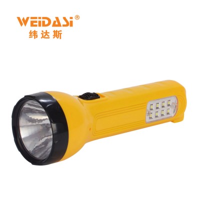 solar or AC charging hand held flashlight light led torch rechargeable